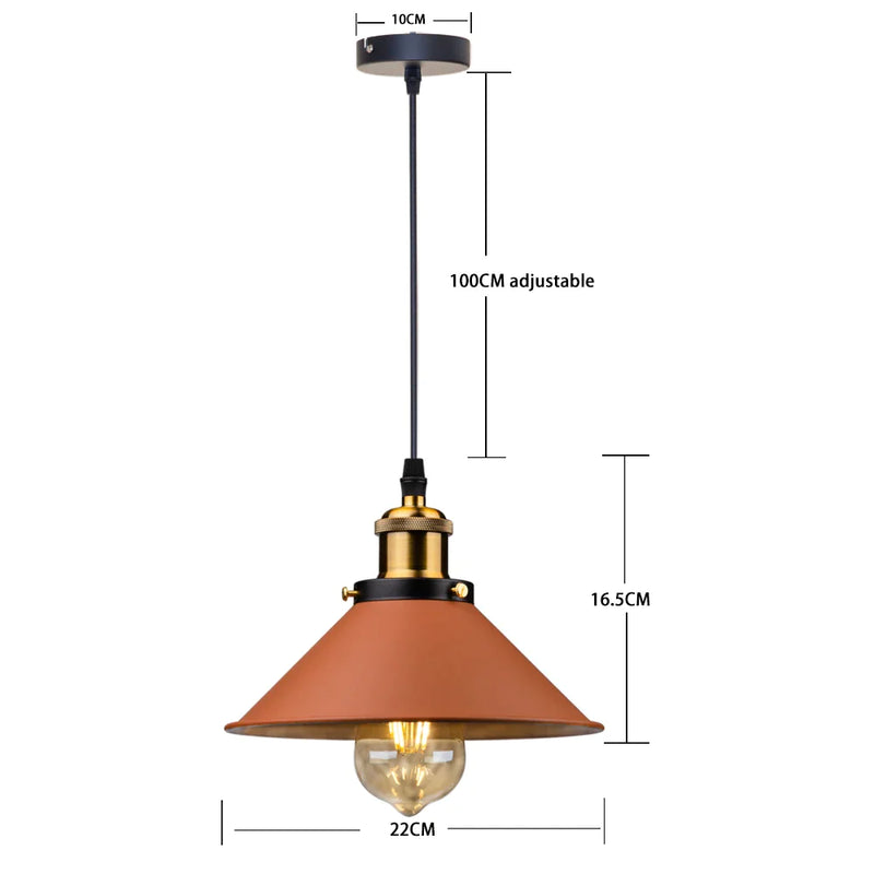 Afralia™ Industrial Farmhouse Brown Pendant Light for Kitchen Island, Barn, Dining Room