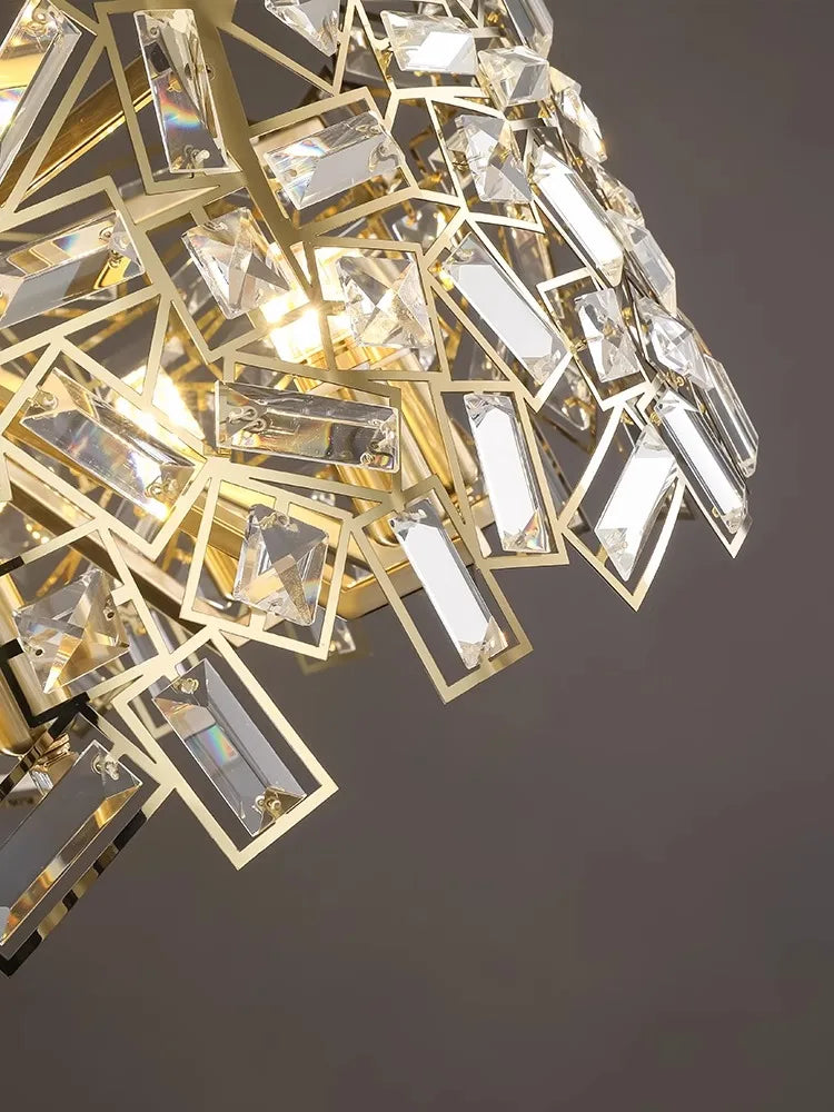 Afralia™ Crystal Chandelier: Modern Bedroom Lighting Fixture for Home Decoration