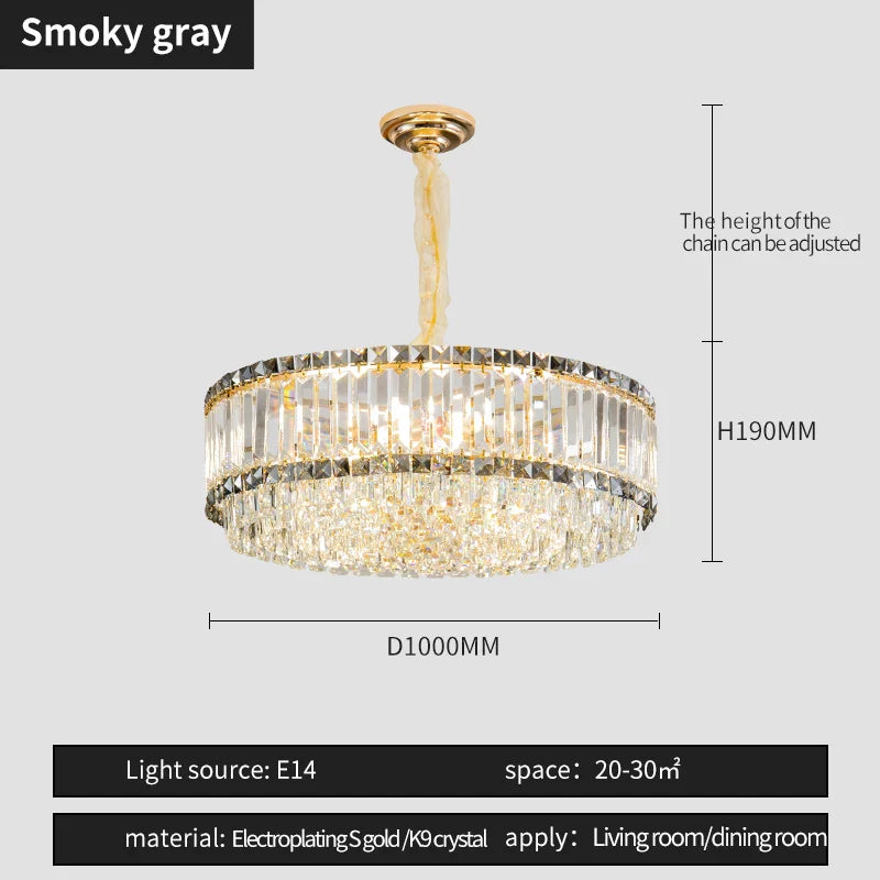 Afralia™ Crystal Chandelier: Elegant Modern Lighting for Living Room, Bedroom, and Restaurant.
