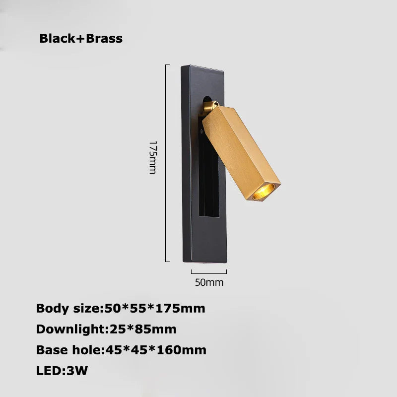 Afralia™ Rotatable LED Wall Sconce, Bedside Reading Light for Bedroom