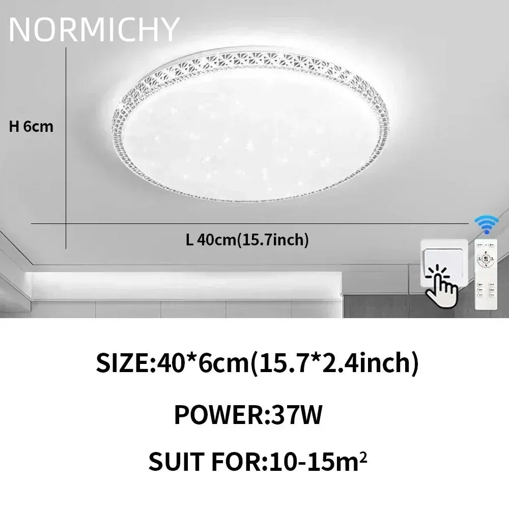 Afralia™ Diamond LED Ceiling Lamp White/Warm Light Modern Simple Design for Home Lighting