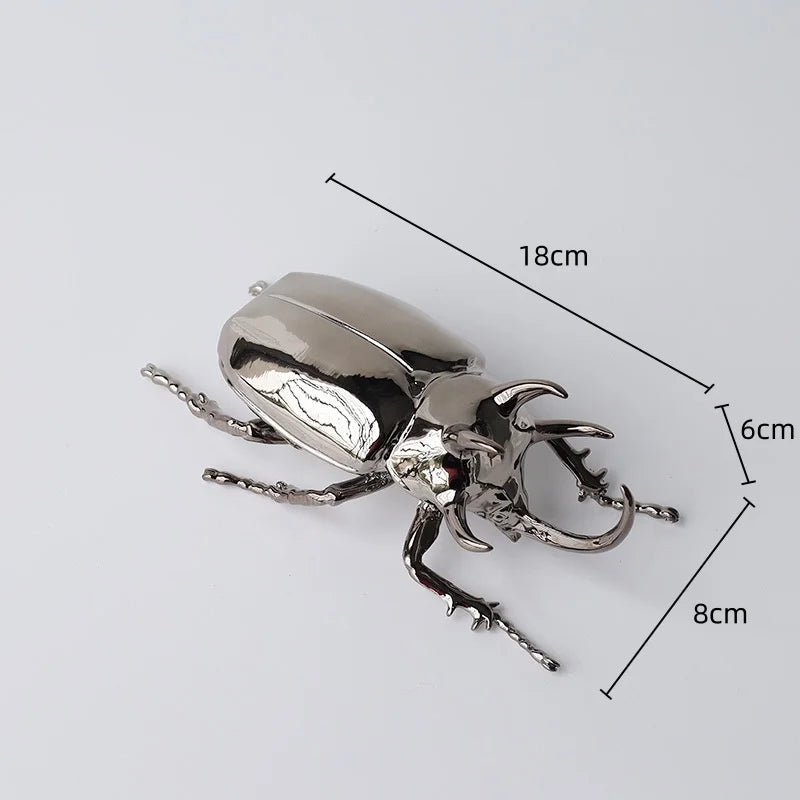 Afralia™ Metal Insect Sculpture Figurine Home Decor Accessory