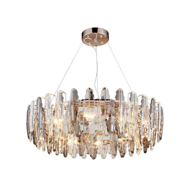 Afralia™ LED Leaf Chandelier: Modern Living Room Decor Lighting for Duplex Rotating Stairs