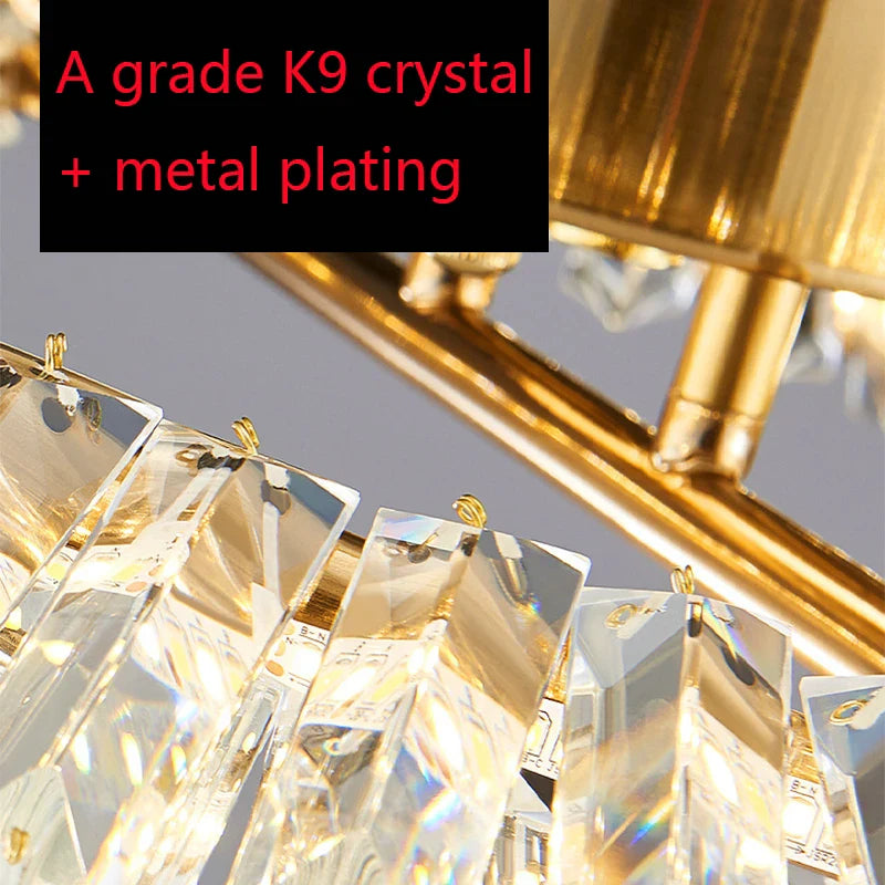 Afralia™ Crystal LED Chandelier Ceiling Lamps - Modern Luxury Indoor Lighting Fixtures