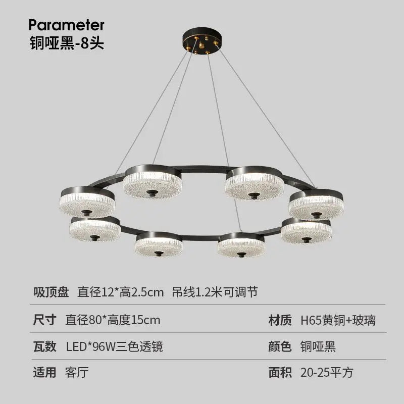 Afralia™ Modern Living Room Chandelier | Candy Jar Design | Circular Home Bedroom Lighting