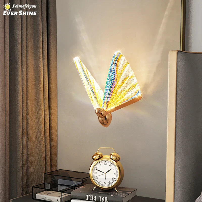 Afralia™ Nordic Butterfly Wall Lamp for Home Bedroom Living Room Décor