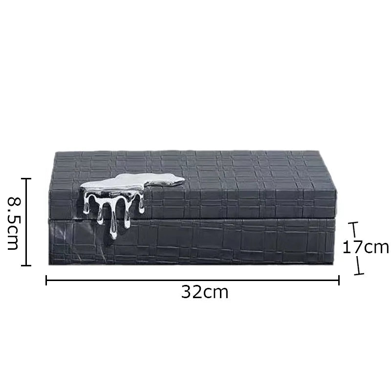 Afralia™ Gold-plated Woven Leather Jewelry Box: Exquisite Storage Jar for Dresser and Desk