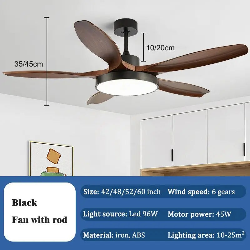 Afralia™ 52" DC Ceiling Fan Light Remote Control LED Living Bedroom 220V 110V