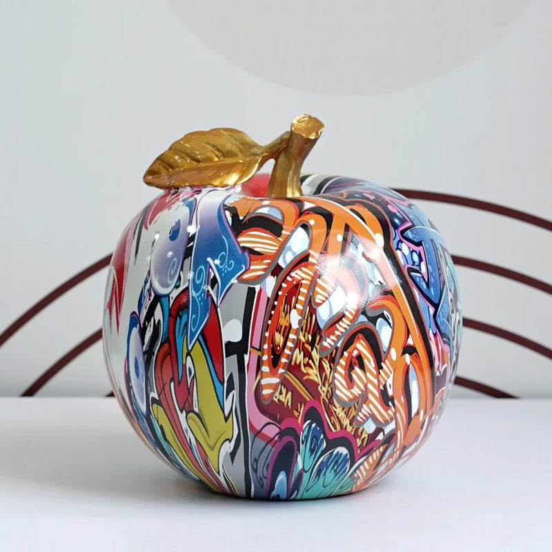 Afralia™ Apple Sculpture Resin Ornament Modern Pop Art Interior Decor Statue