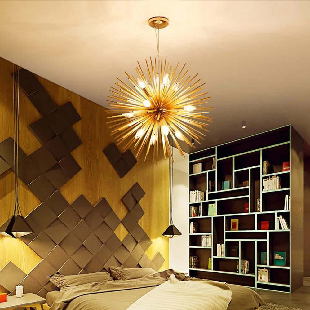 Afralia™ Golden Ball Pendant Lamp for Home and Office décor