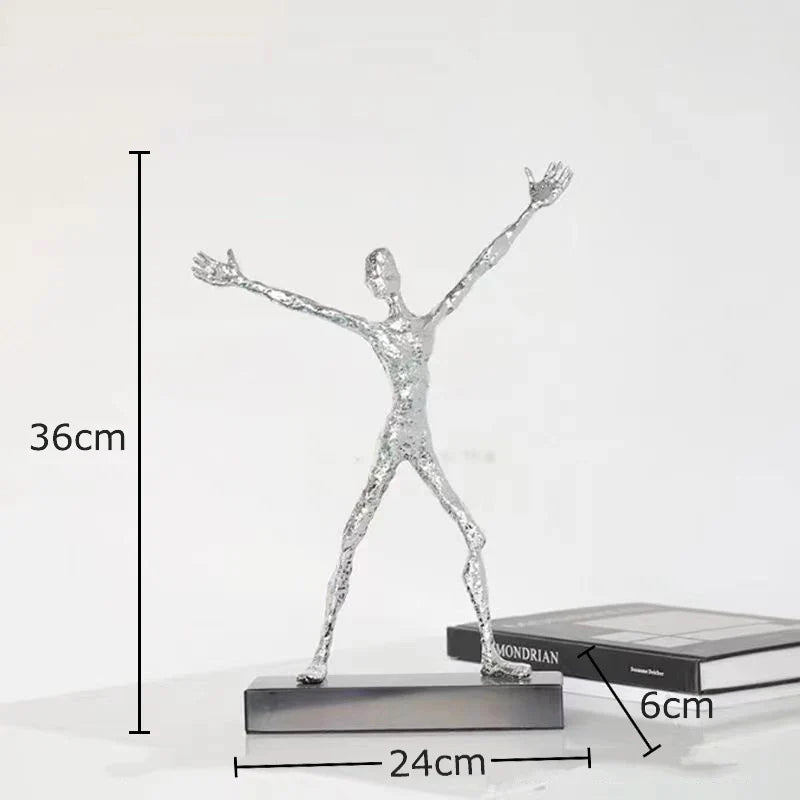 Afralia™ Abstract Lovers Sculpture Desk Ornament Home Decor Aesthetic Figure