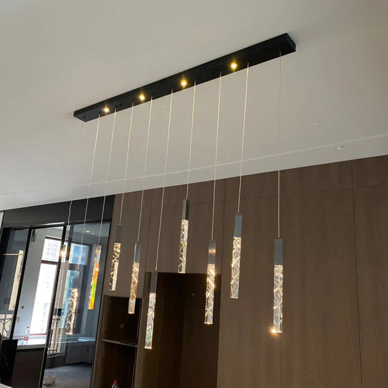 Afralia™ Crystal LED Chandelier: Stylish Staircase & Living Room Lighting