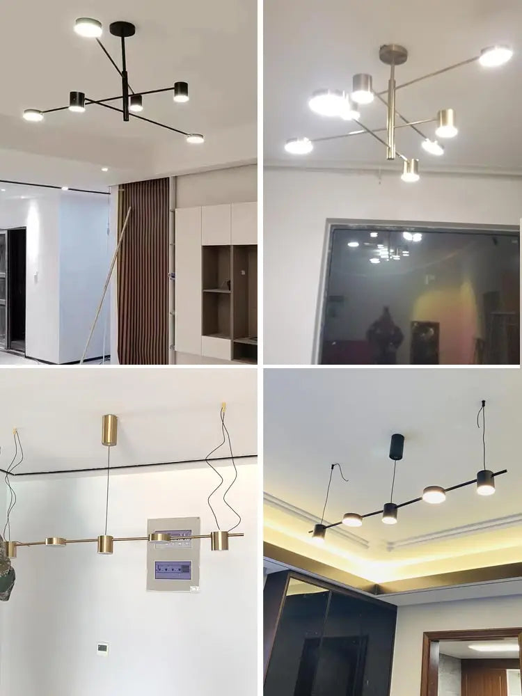 Afralia™ Modern LED Chandelier Ceiling Light Fixture for Living Room Bedroom Dining Room