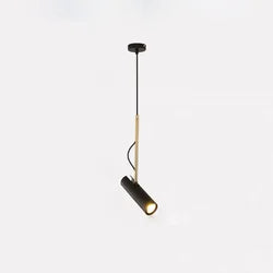 Afralia™ Nordic Black Chandelier: Minimalist Adjustable Hanging Lamp for Bedroom, Bar, Restaurant