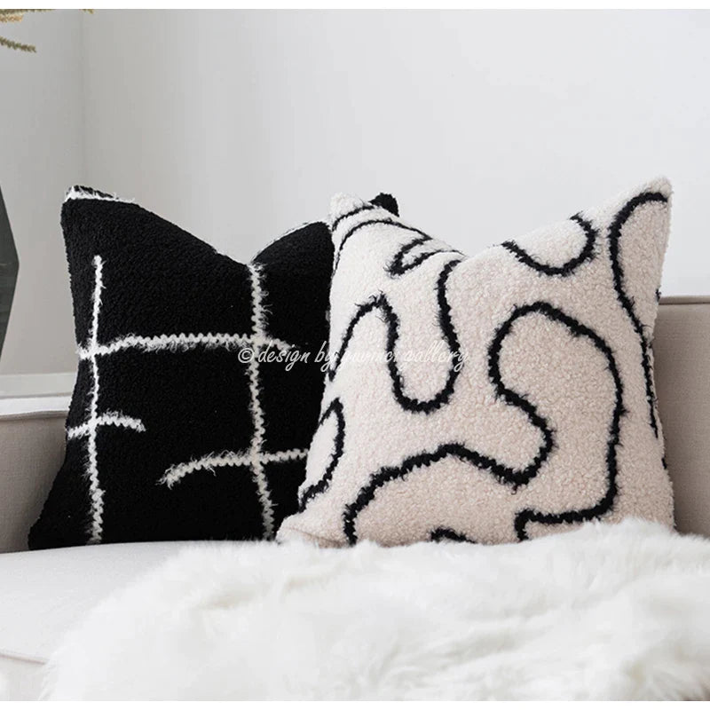 Afralia™ Cozy Green Handmade Pillow Cover 45x45cm - Nordic Fall Winter Home Decor