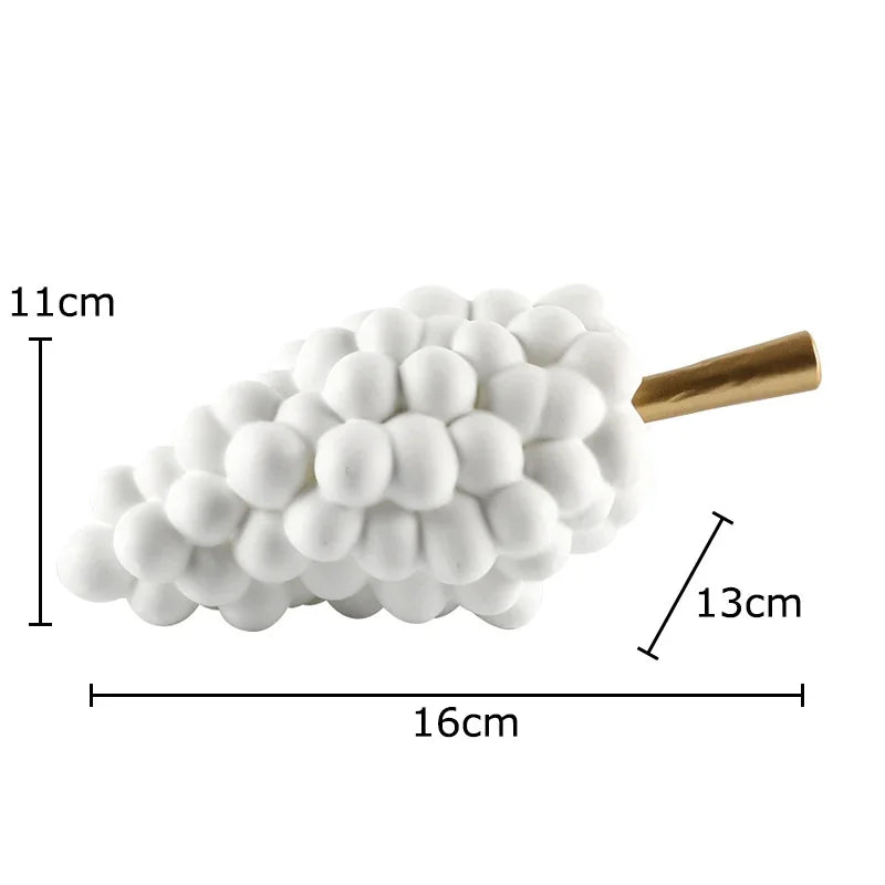 Afralia™ Grape Skewer Crafts Fruits Statue Desk Ornament