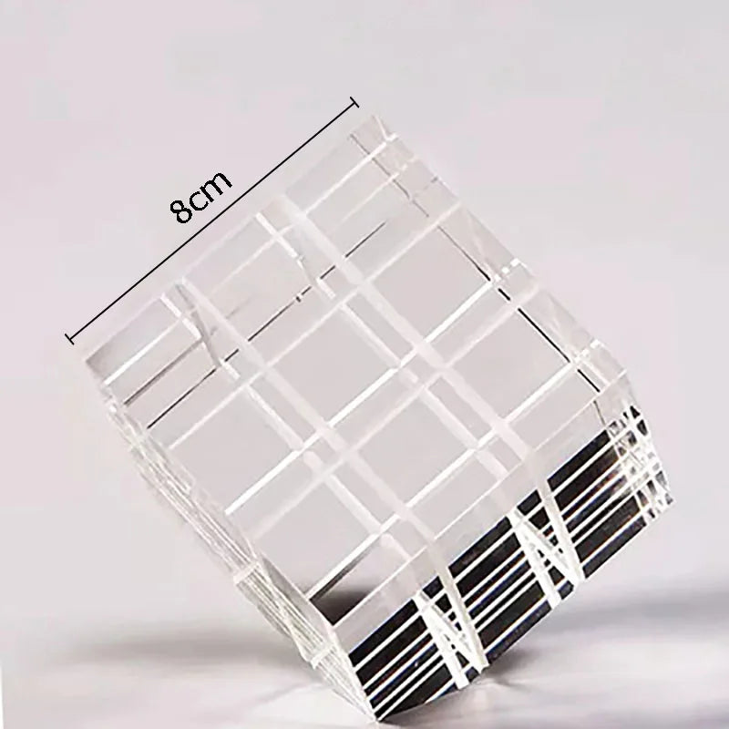 Afralia™ Crystal Magic Cube Desk Ornament Sculpture DecorationCrafts