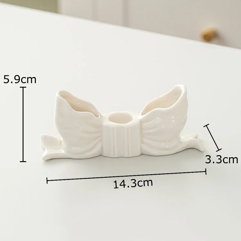 Afralia™ Bowknot Candle Holder | Desk Decoration, Aroma Diffuser, Home Aroma Container