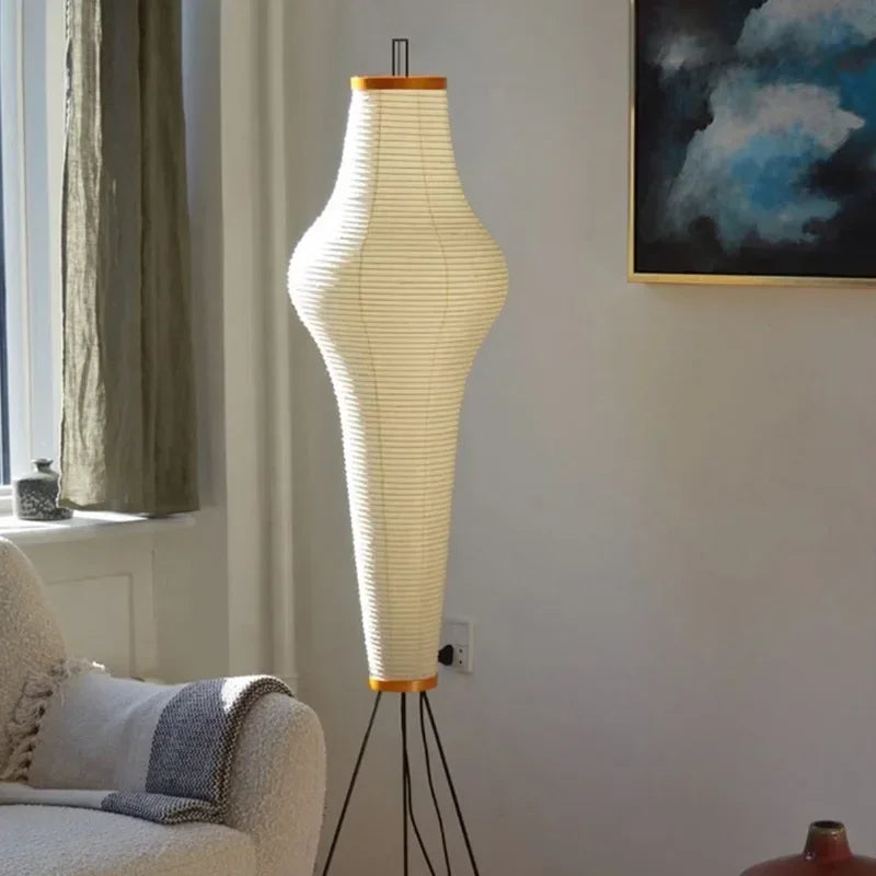 Akari Noguchi Rice Paper Floor Lamp LED E27 Standing Light by Afralia™