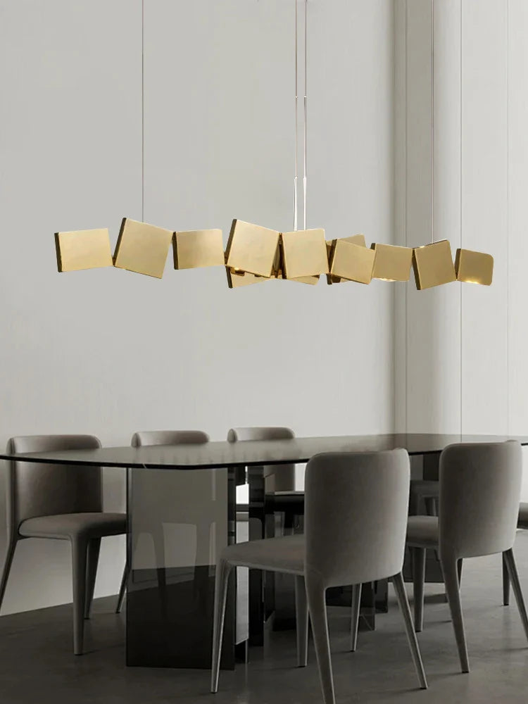 Afralia™ Stainless Steel Pendant Light, Modern Industrial Room Decor - Gold/Wood Grain