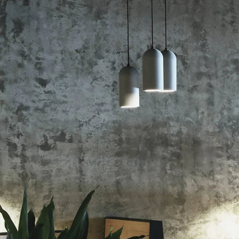 Afralia™ Rustic Cement Pendant Light - Industrial Kitchen Dining Room Fixture