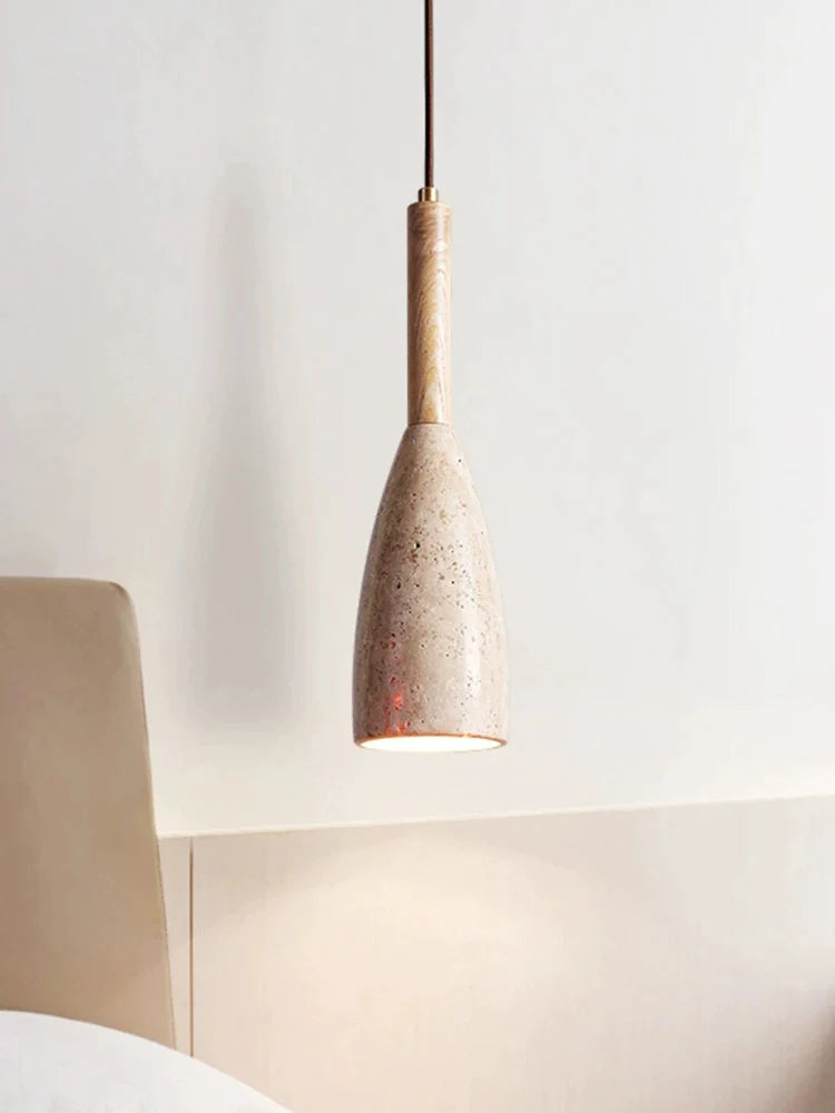 Stone Cave Chandelier Pendant Lamp - Afralia™ Nordic Lighting - Modern Bedroom Hanging Fixture