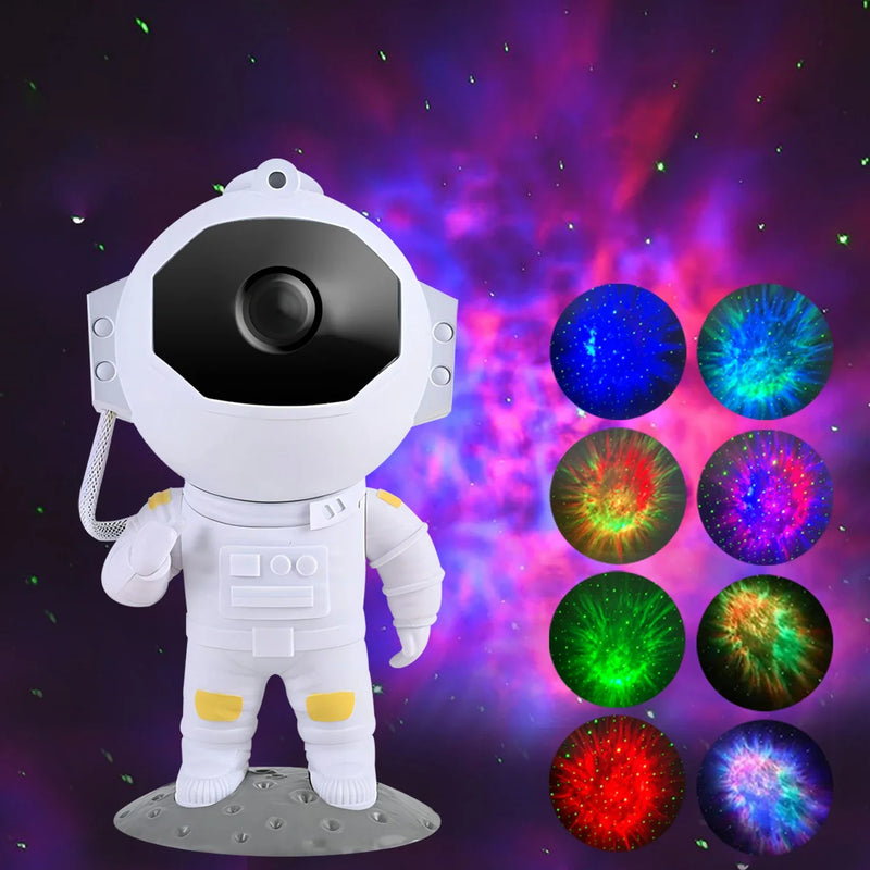 Afralia™ Starry Sky Astronaut Projector Night Light LED Nebula Galaxy Star Decoration