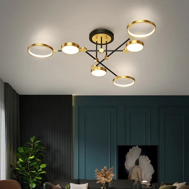 Afralia™ Modern LED Ceiling Chandelier - Luxury Aluminum Ceiling Lights