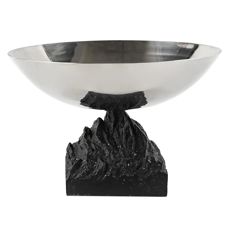 Afralia™ Rockery Base Fruit Bowl: Abstract Storage Tray and Room Decoration Accent
