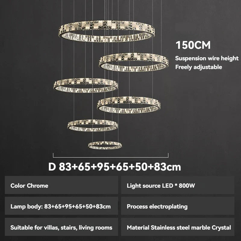 Afralia™ Luxe Black Chandelier with Acrylic Crystals - Modern Art Deco Ceiling Light