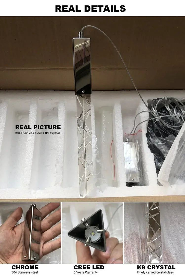 Afralia™ Crystal LED Pendant Light: Luxury Lighting Fixture for Living Room, Bedroom, Hotel & Shop