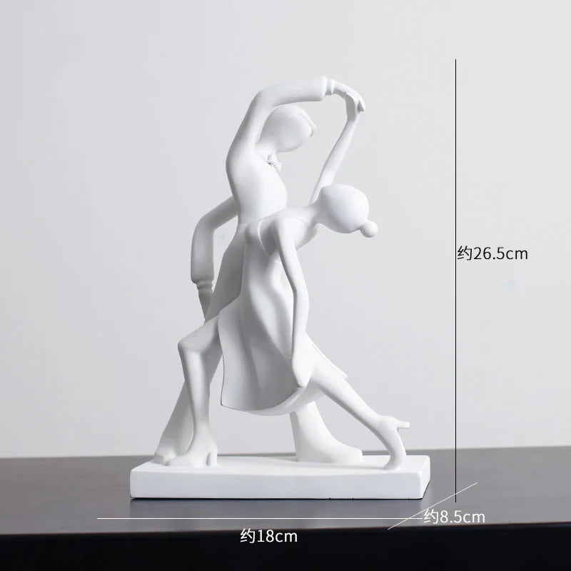 Afralia™ Abstract Resin Sculpture Modern Desk Decoration Minimalist Figures Ornaments