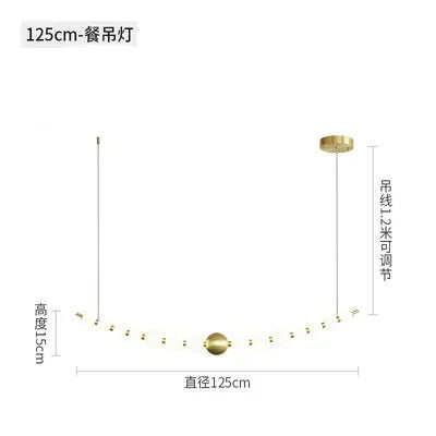 Afralia™ Nordic Gold LED Ceiling Chandelier for Dining Living Bedroom Lighting