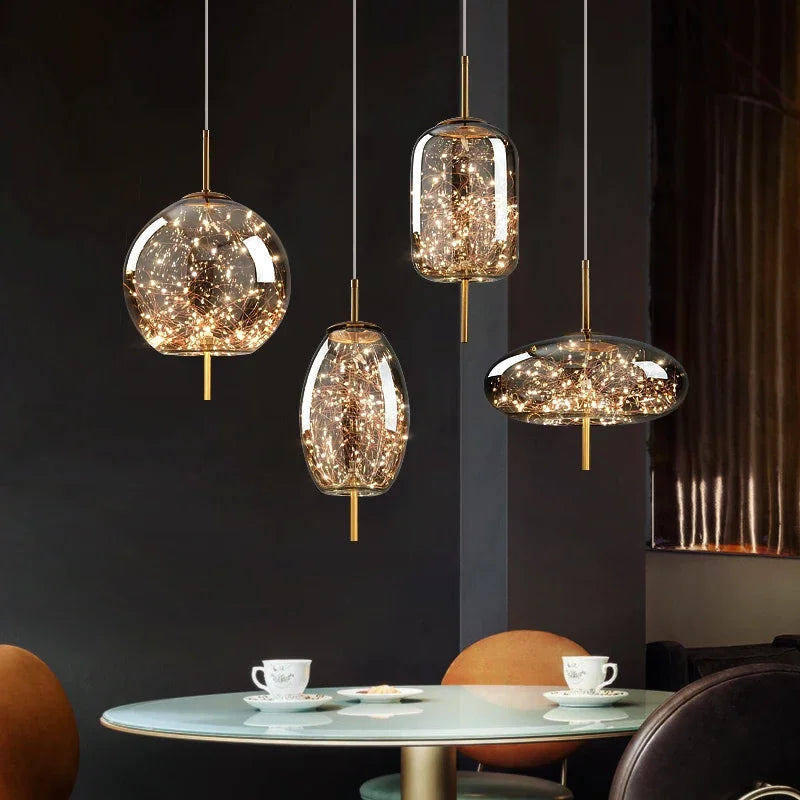 Nordic Starlight Pendant Lights by Afralia™ - Modern Loft Chandeliers for Indoor Lighting