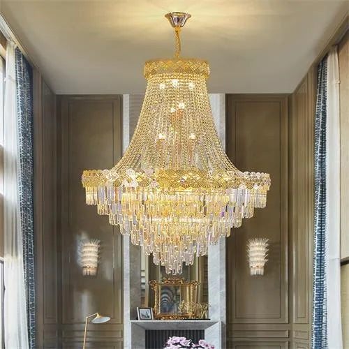 Afralia™ Crystal Chandelier for Duplex & Villa Living Rooms