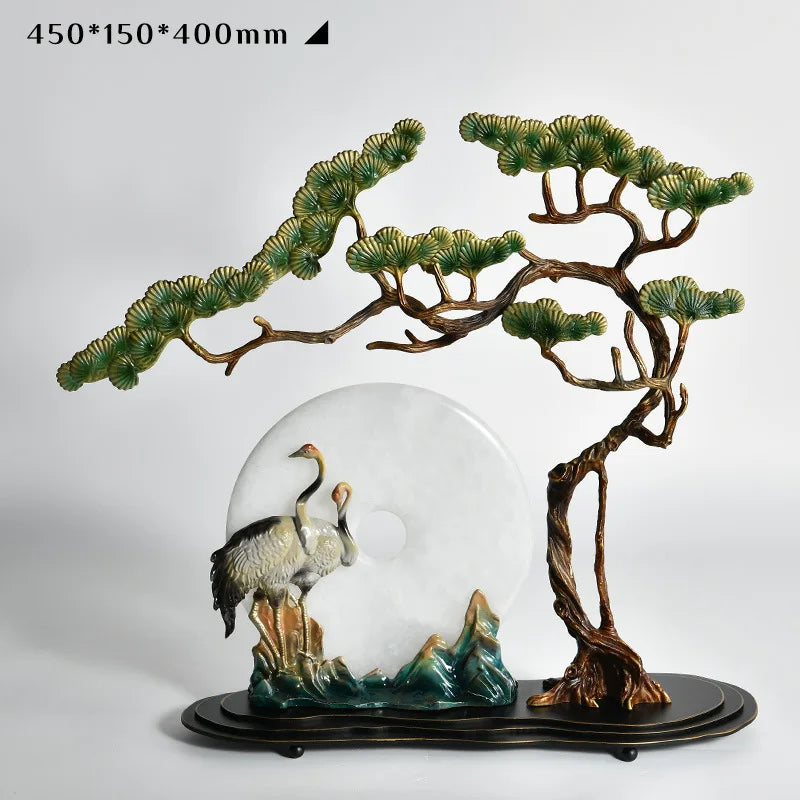 Afralia™ Pine Enamel Decoration for Prosperity in Living Room, Porch, or Office