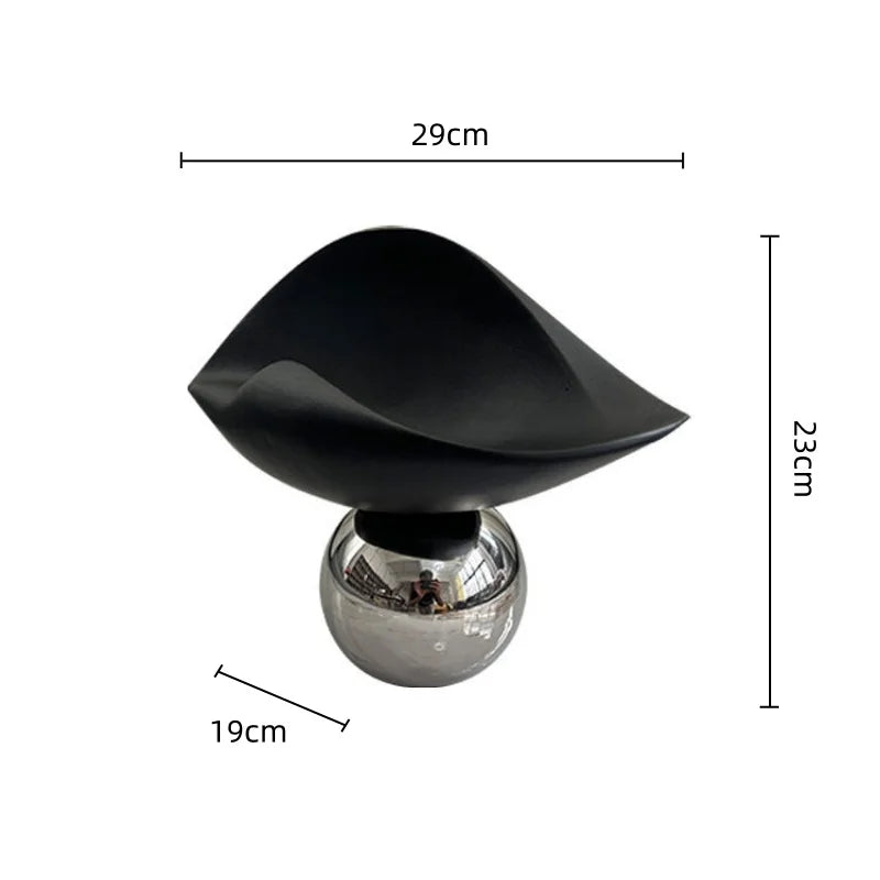 Afralia™ Geometric Silver Sphere Fruit Plate Tray Irregular Disc Home Decoration