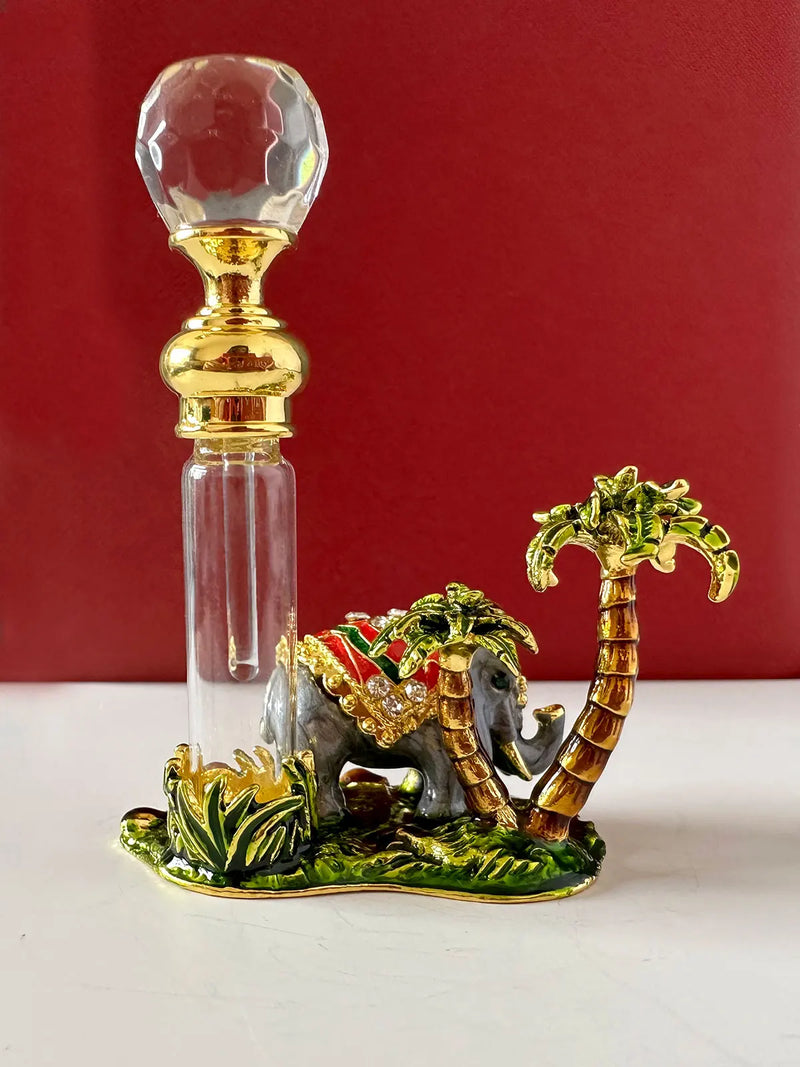 Afralia™ Elephant Crystal Perfume Bottle 4ml - Handmade Home Decor & Holiday Gift