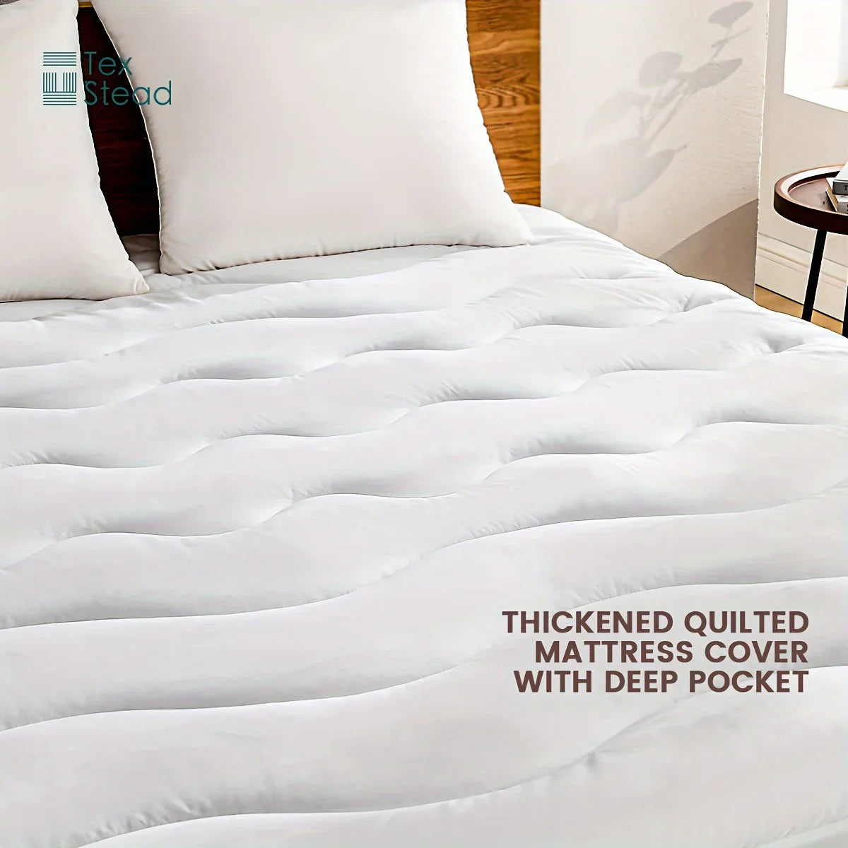Afralia™ Quilted Fitted Mattress Cover | Soft & Breathable Bed Protector | Machine Washable