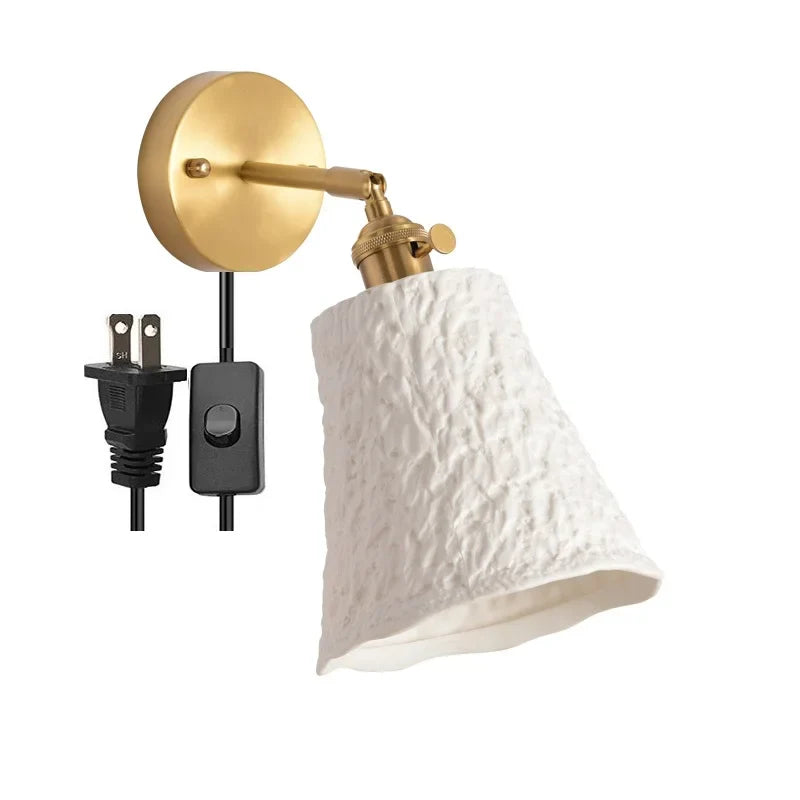Elk Ceramic LED Wall Sconce, Afralia™ Nordic Copper Pull Chain Mirror Light