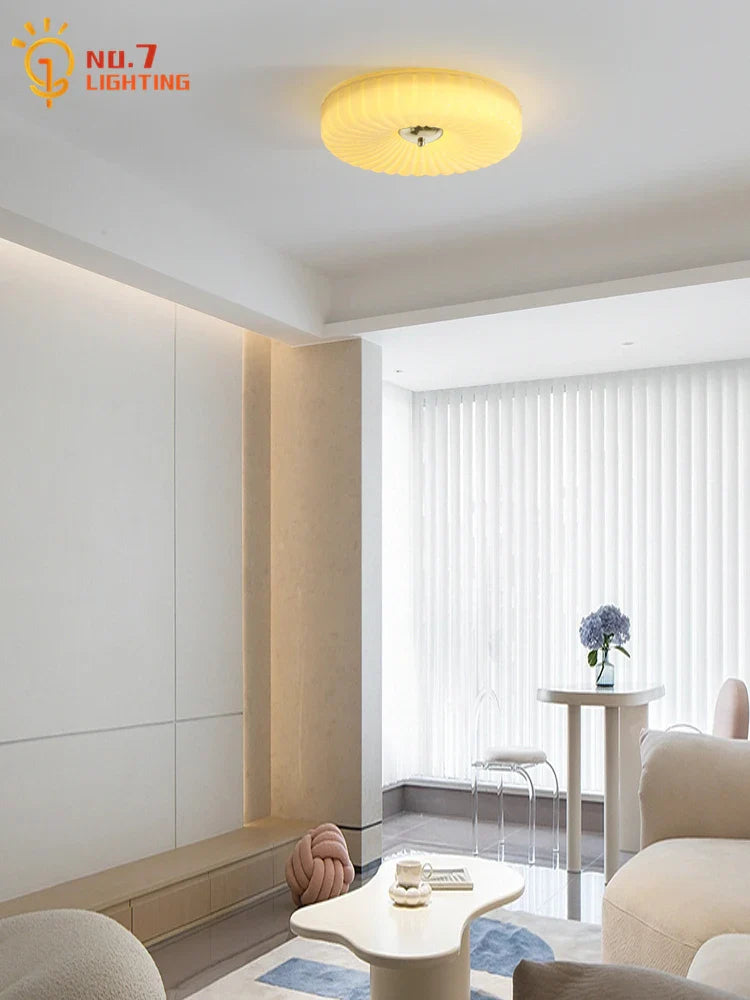 Afralia™ Cream Glass Wind Ceiling Light Vintage Design Medieval Hanging Lamp