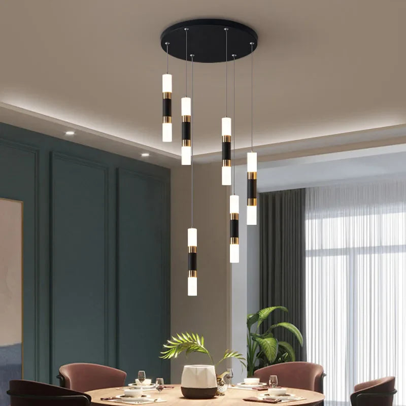 Afralia™ Luxury Crystal LED Stair Chandelier - Modern, Large Hanging Fixture for Staircase Lighting