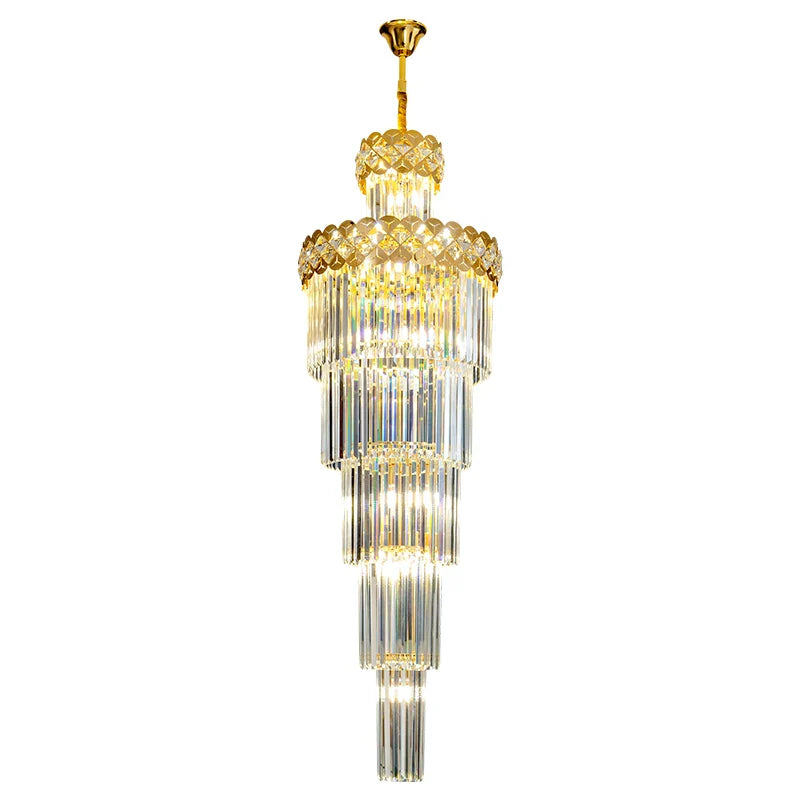 Afralia™ Light Luxury Crystal Chandelier for Elegant Villa Living Room & Hotel Lobby