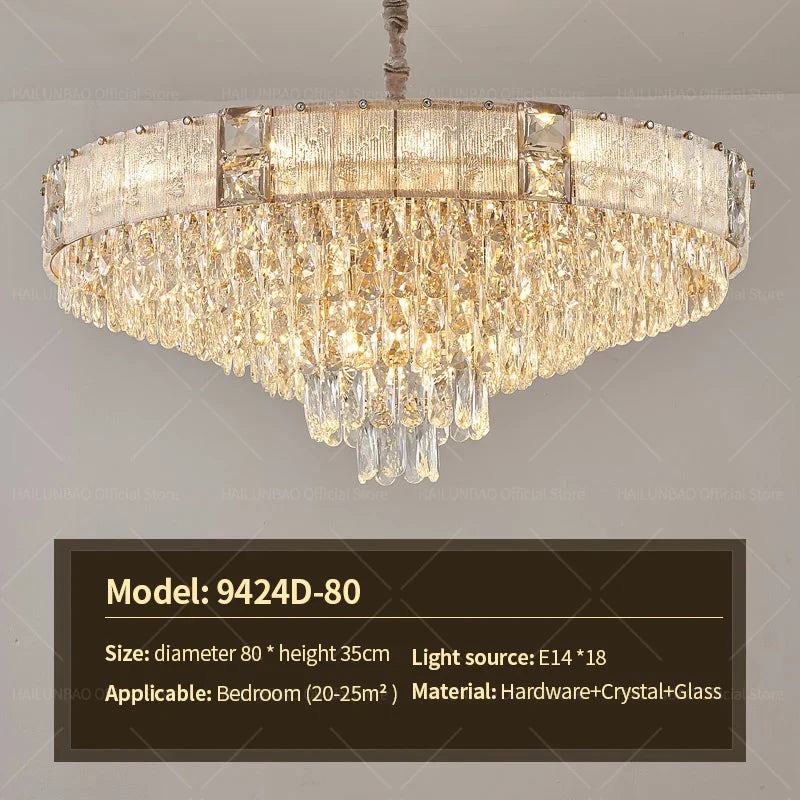 Afralia™ Modern Crystal Chandelier for Luxe Living Ambiance