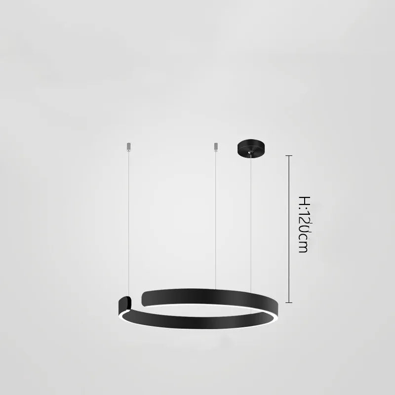 Afralia™ Nordic Ring Pendant Lamp Dimmable Ceiling Chandelier Lighting Fixture