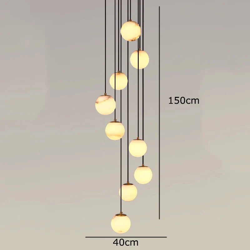 Afralia™ LED Pendant Light Chandeliers for Living Room Staircase Indoor Lighting