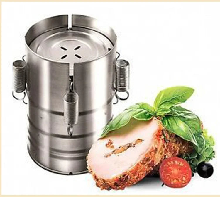Afralia™ Stainless Steel Round Meat Press Maker Kitchen Gadget for Easy Meat Preparation