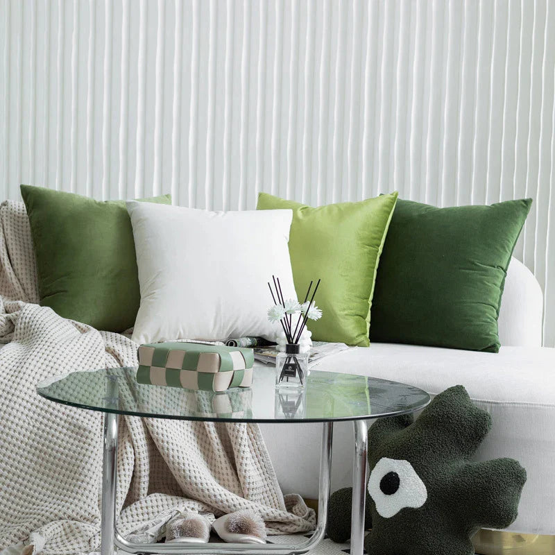 Afralia™ Green Velvet Pillow Case 45X45CM – Luxury Nordic Home Decor