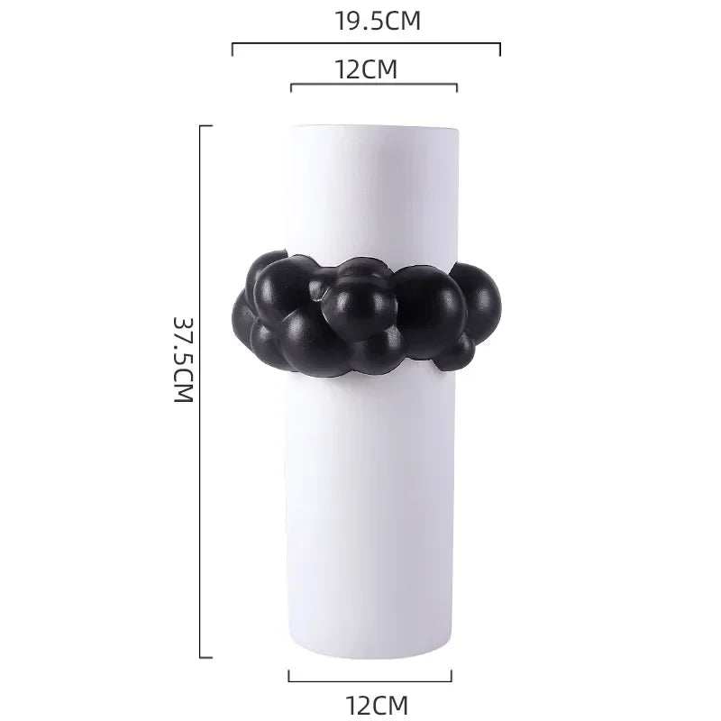 Afralia™ Abstract Patchwork Ceramic Vase Bubble Flower Pot Home Decor