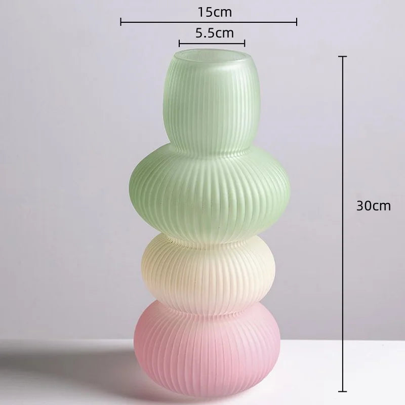 Afralia™ Glass Vase Geometric Gradient Flowerpot Terrarium Home Decoration